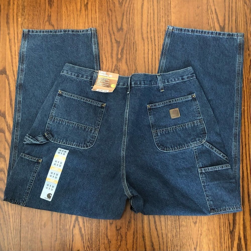 CARHARTT Mens Original Loose Fit Denim Jeans 42 x 32 NWT - Picture 8 of 10